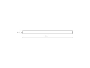 Miniaturka 2 - Zasilacz LED slim 60 W 24 V rysunek wymiarowy długość 320 mm, średnica 18 mm