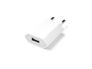 Miniaturka 1 - Zasilacz USB-A 5 V 5 W biały widoczne gniazdo zasilające