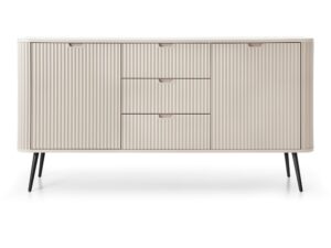 Miniaturka 4 - Komoda Zefiro 168 cm kaszmir, nogi czarne – widok z przodu