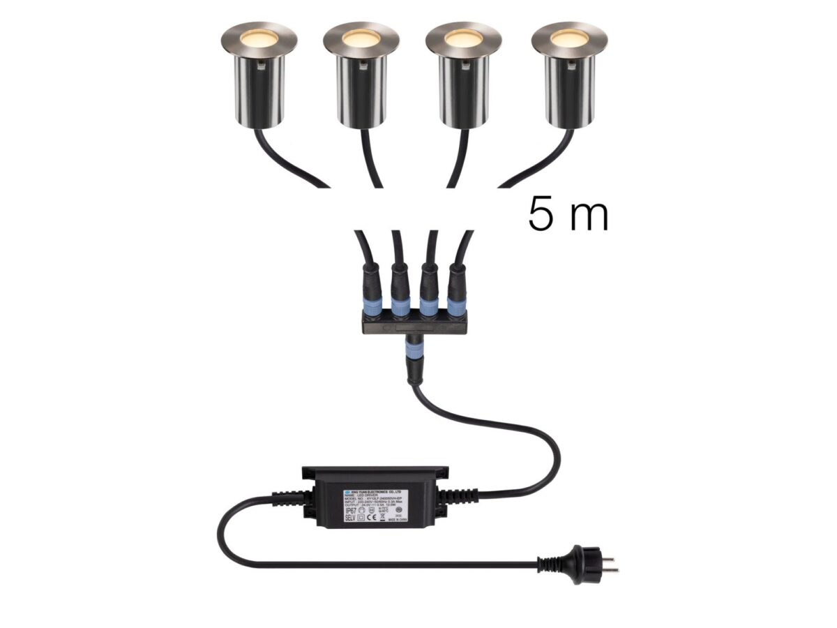 Zestaw 4 opraw dogruntowych Trail-Lite 60 LED 3000 K
