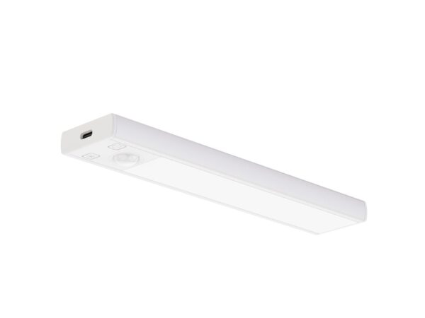 Biała lampka podszafkowa akumulatorowa 20 cm, packshot; zestaw zawiera dwie sztuki