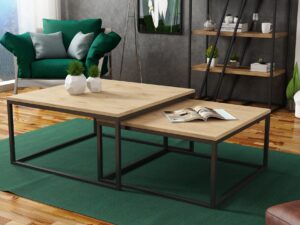 Miniaturka 7 - Zestaw stolików kawowych Bisolto we wnętrzu – aranżacja 3