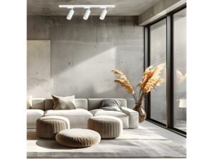 Miniaturka 5 - Biały zestaw szynowy trzy reflektory GU10 w aranżacji salonu