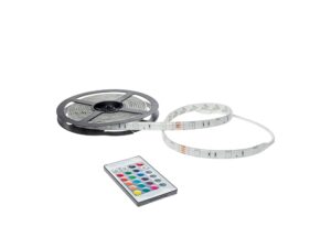 Miniaturka 10 - Zestaw taśma LED RGB 5 m z pilotem na białym tle
