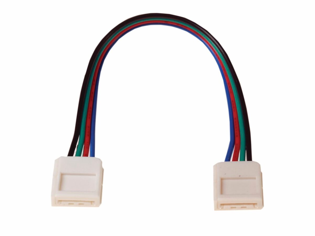 Złączka dwustronna do taśmy LED RGB 10 mm z przewodem