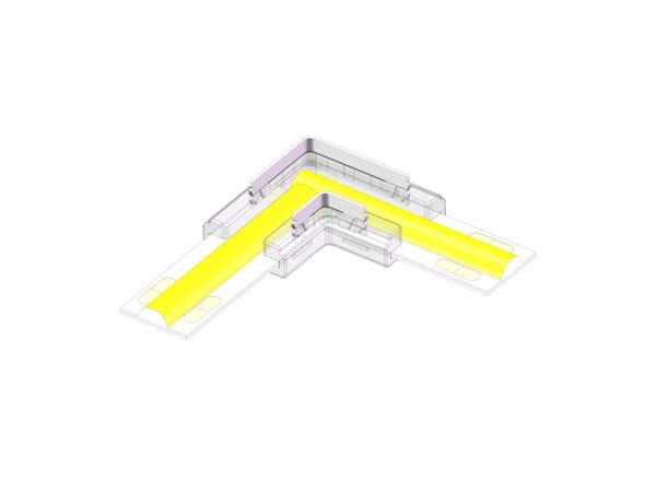 Złączka kątowa L do taśm LED 8 mm – widok główny