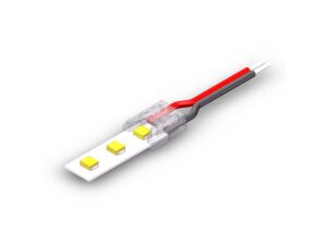 Miniaturka 2 - Złączka dwupinowa 8 mm z przewodem na taśmie LED SMD – sposób podłączenia