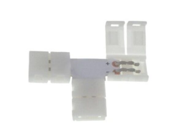 Złączka trójstronna LED typu T do taśmy 10 mm biała
