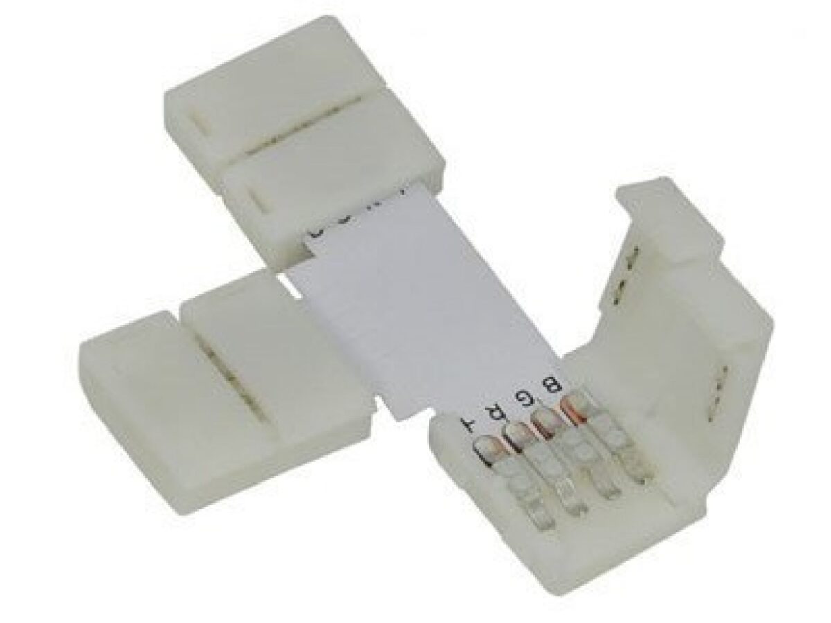 Złączka trójstronna LED RGB typu T 10 mm biała