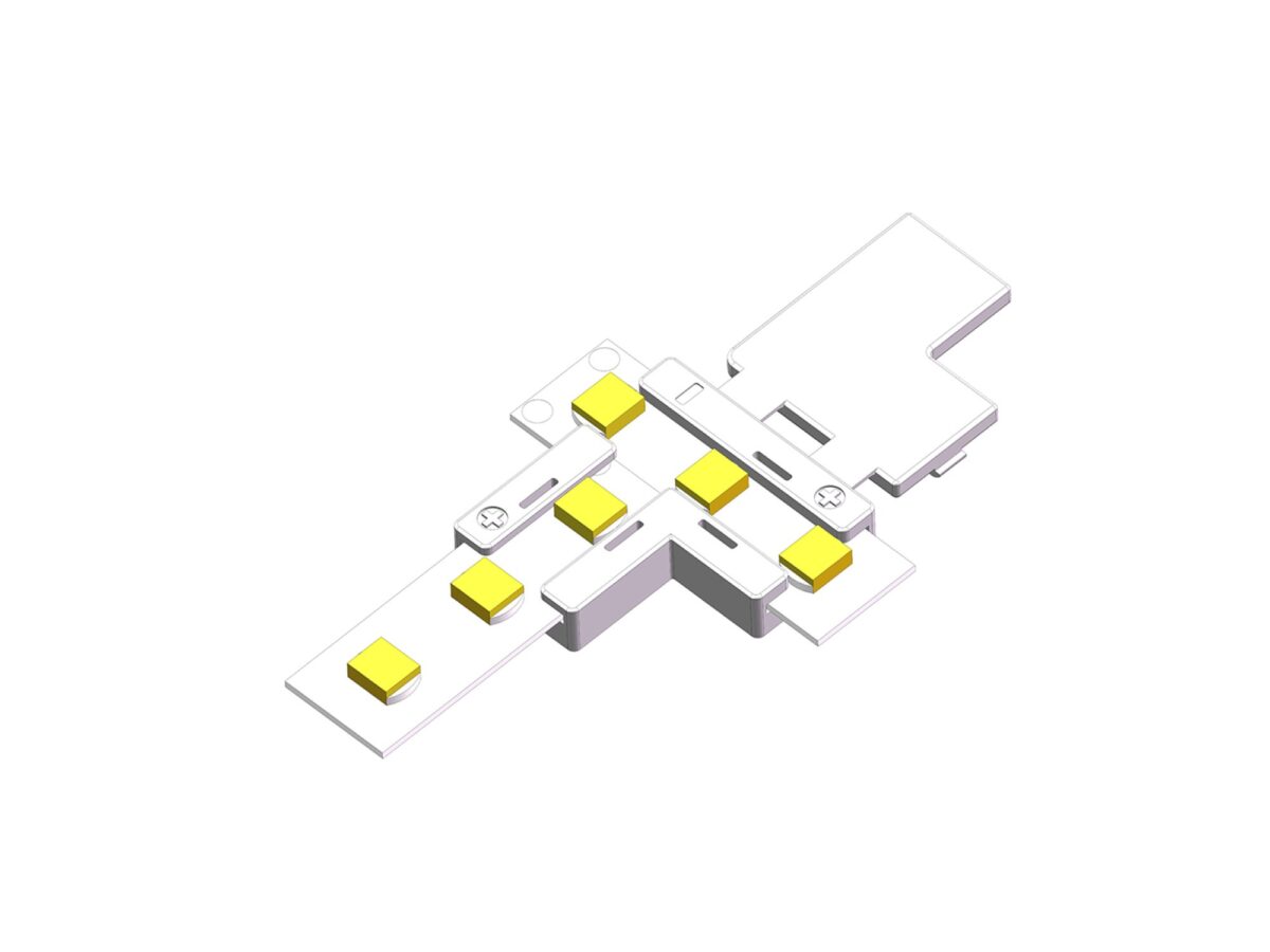 Złączka trójstronna T do taśm LED SMD/COB 8 mm 2-pin 5 A