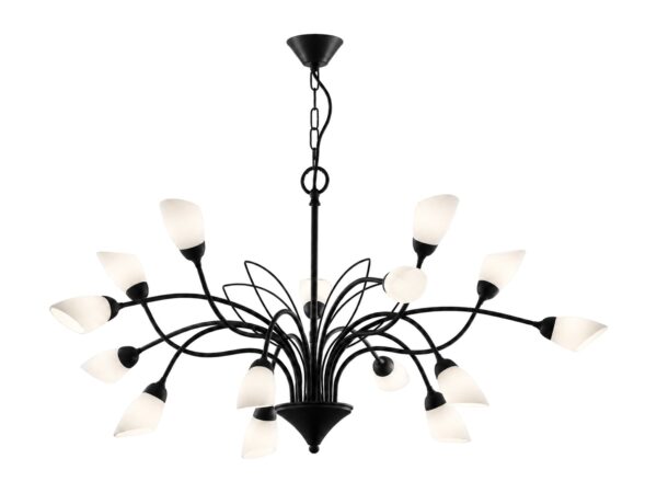Żyrandol Gloriosa 15-punktowy 102 cm na białym tle