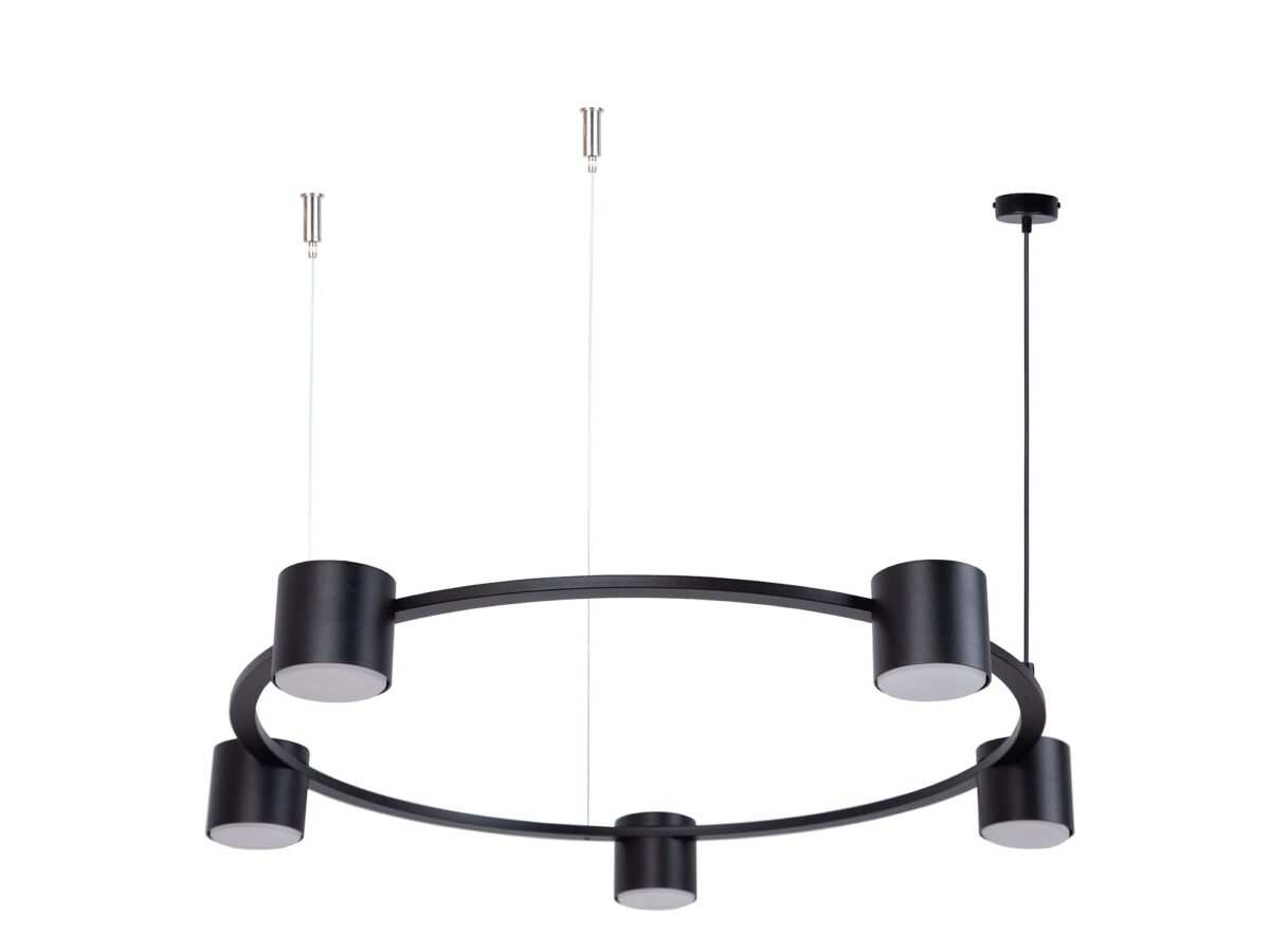 Żyrandol Kodo 5-punktowy z metalowymi kloszami 72 cm
