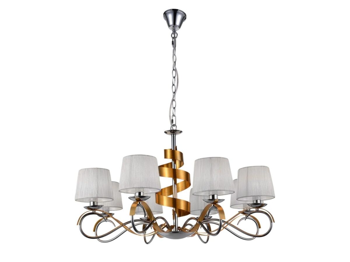 Lampa wisząca Moroma 8-punktowa 80 cm chrom