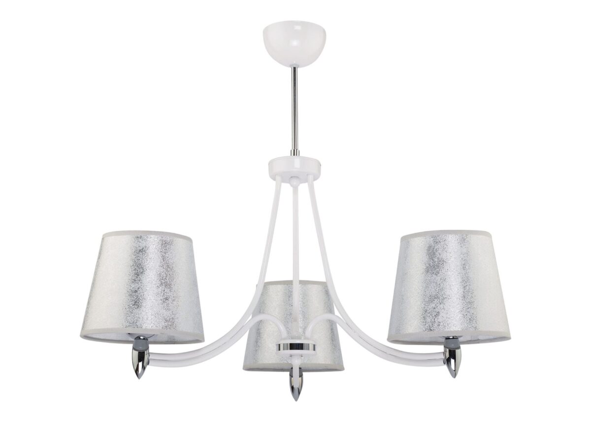 Żyrandol Oskar 3-punktowy biały 70 cm