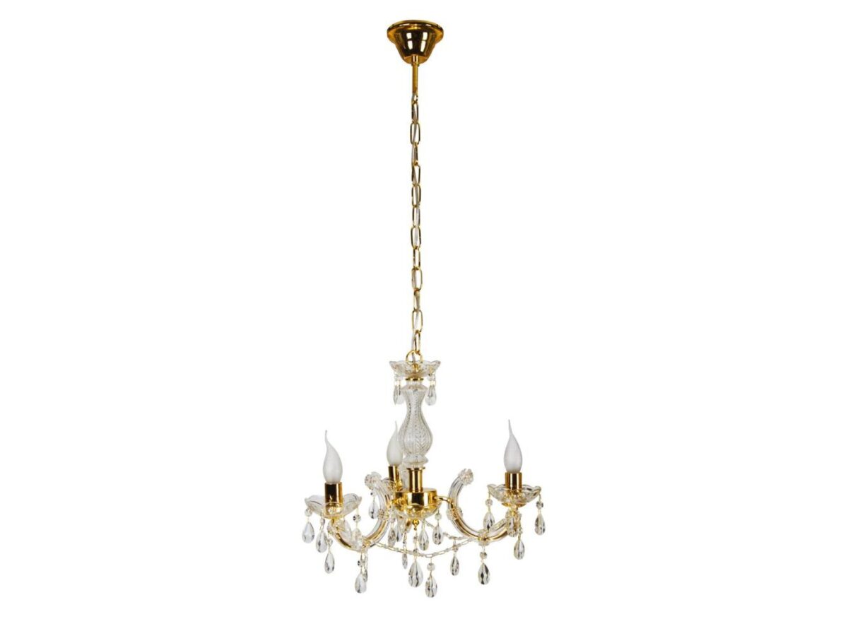 Lampa wisząca Serovia 3-punktowa złota 48 cm
