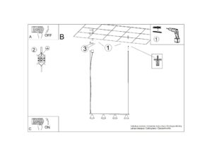 Miniaturka 5 - Czteropunktowy żyrandol Sorvella 122 cm – zdjęcie 6