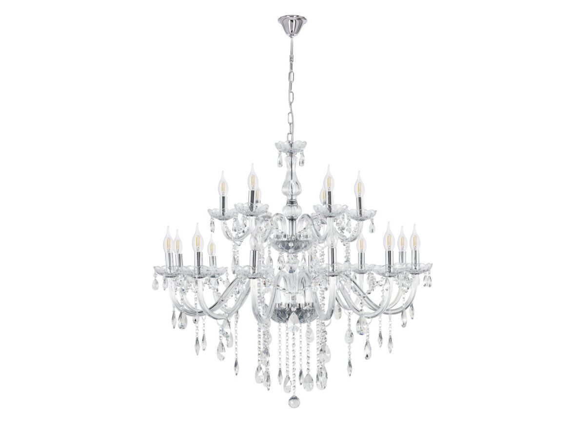 Żyrandol Zenetira 18-punktowy chromowany 92 cm